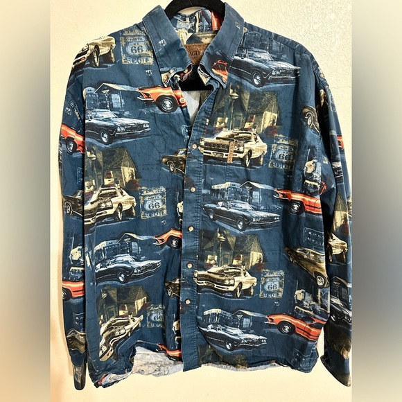Magellan Outdoors Other - Magellan Outdoors Vintage Cars Button Down Shirt